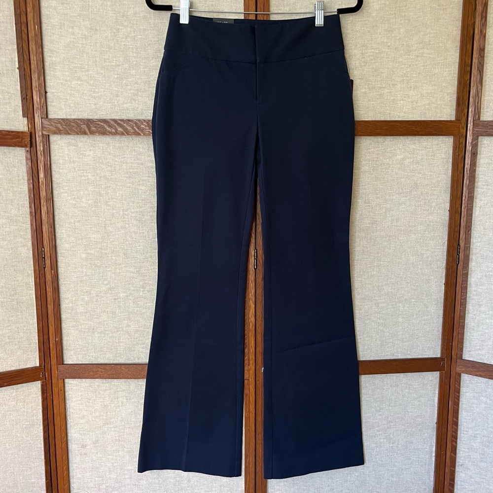 INC Wide Leg Regular Navy Dress Pants with Stretch - Size 2